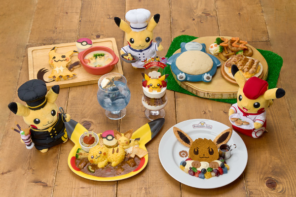 ピカチュウと一緒にパフェが作れちゃう☆「ポケモンカフェ」イーブイ＆カビゴンモチーフのメニュー登場！