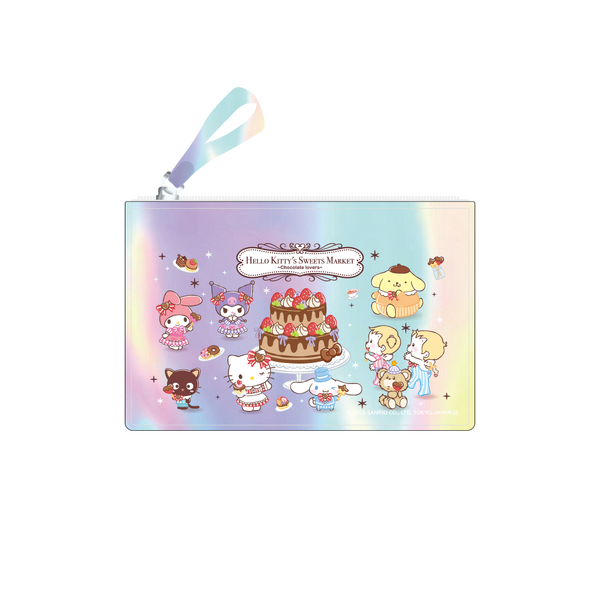 「HELLO KITTY’S SWEETS MARKET -Chocolate lovers-」PVCポーチ ケーキ　サンリオキャラクターズ　880円