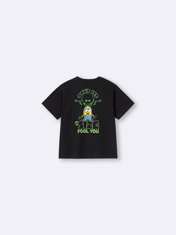 GU「KIDSグラフィックT MINIONS」カラー：09 BLACK