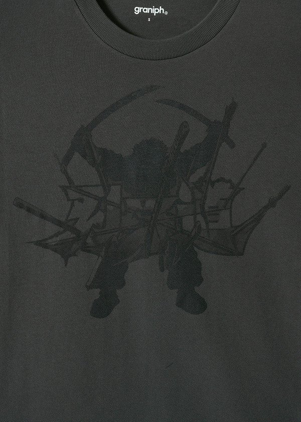 アニメ『刃牙道』×グラニフ　「宮本武蔵｜Tシャツ」部分アップ