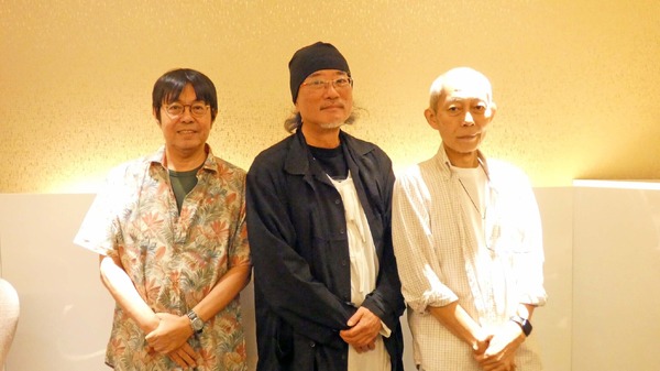 左より、キャラクター原案のゆうきまさみさん、監督の出渕裕さん、脚本・シリーズ構成の伊藤和典さん