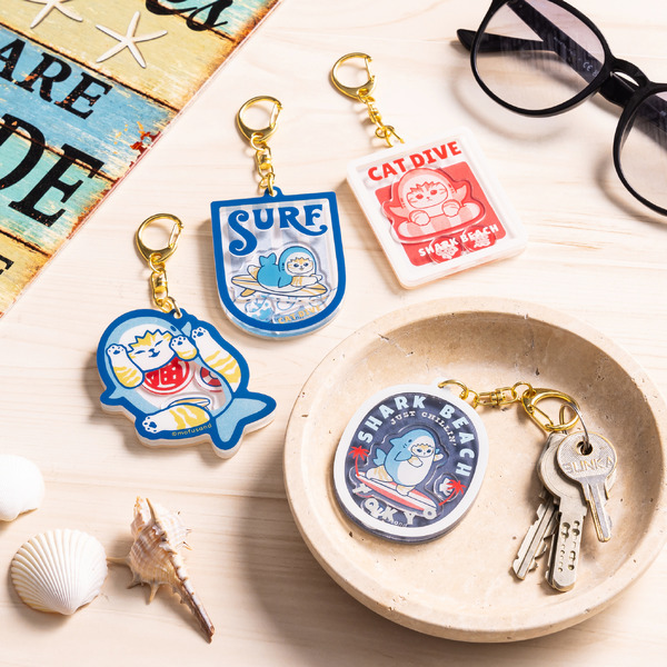 「mofusand」シャカシャカアクリルキーホルダー　4種　各1,320円（税込）