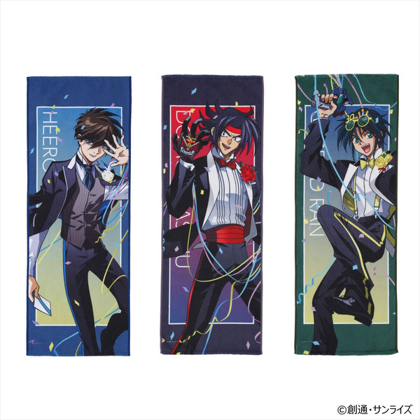 「ガンダムGWX 周年イラスト フェイスタオル（ヒイロ、ドモン、ガロード）【2026年8月発送】」