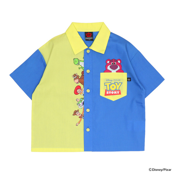 COZY「トイ・ストーリー切替シャツ」