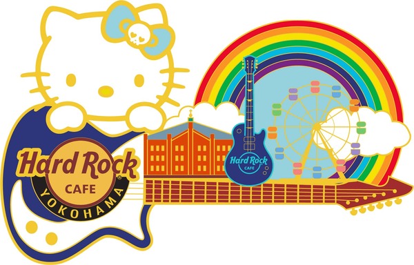 ハードロックカフェ 「Hello Kitty Collection」横浜店 Hello Kitty City Icon Guitar Pin