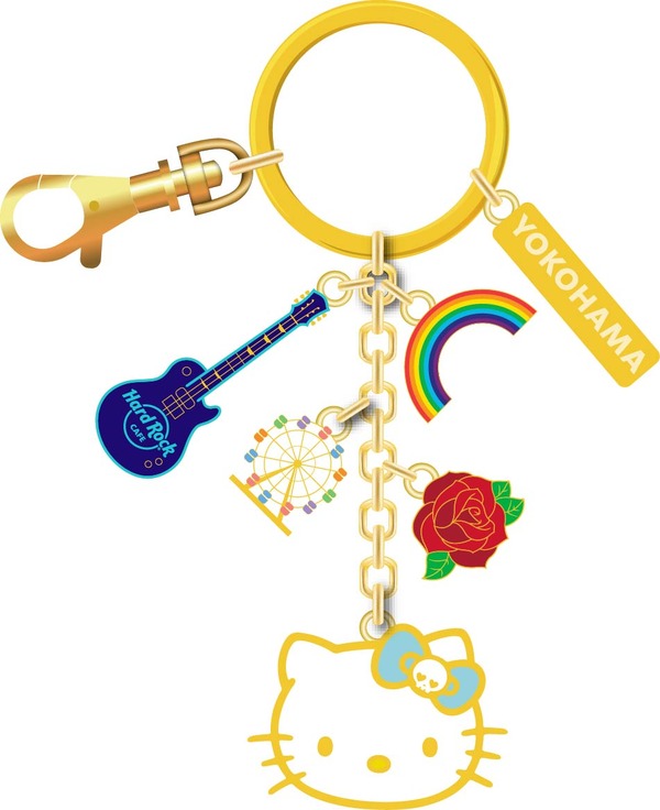 ハードロックカフェ 「Hello Kitty Collection」横浜店 Hello Kitty City Icon Charm Keychain