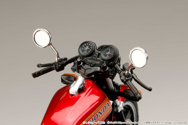 HJB240401BD バリバリ伝説 1/24 完成品バイク 巨摩郡 / Honda CB750F 前期丸ミラー
