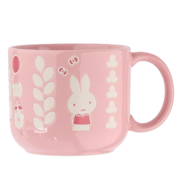 Flower Miffy エンボスマグカップ　ピンク