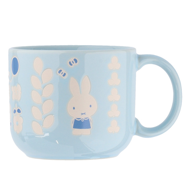 Flower Miffy エンボスマグカップ　ブルー
