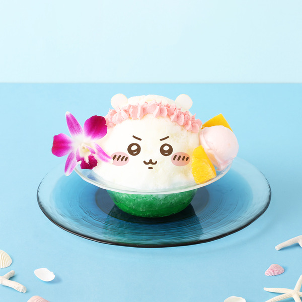「映画ちいかわ 人魚の島のひみつ Collaboration CAFE」ちいかわのピーチかき氷