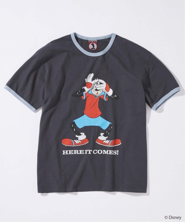 JOURNAL STANDARD「MICKEY MOUSE / ミッキー マウス 別注 サッカー プリント Tシャツ ブラックA」