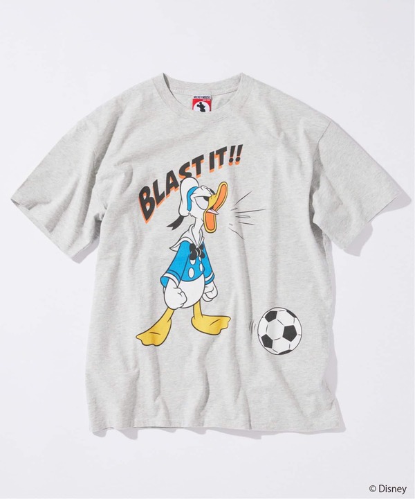 JOURNAL STANDARD「MICKEY MOUSE / ミッキー マウス 別注 サッカー プリント Tシャツ グレー」
