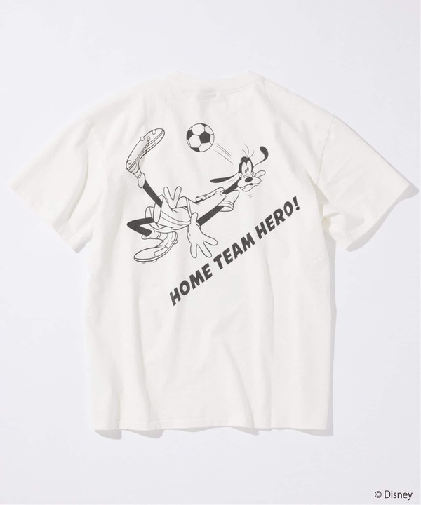 JOURNAL STANDARD「MICKEY MOUSE / ミッキー マウス 別注 サッカー プリント Tシャツ ホワイト」