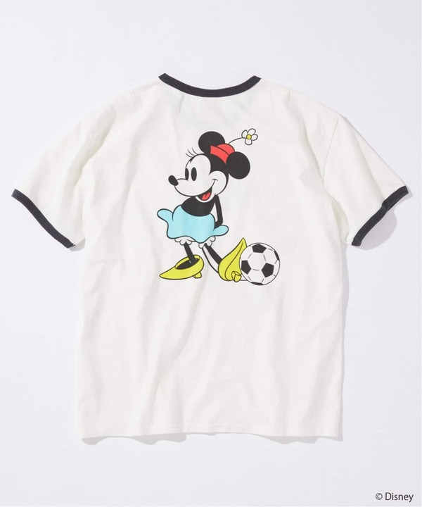 JOURNAL STANDARD「MICKEY MOUSE / ミッキー マウス 別注 サッカー プリント Tシャツ ホワイトA」