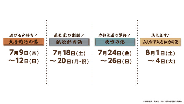 『逃げ上手の若君』×極楽湯・RAKU SPA