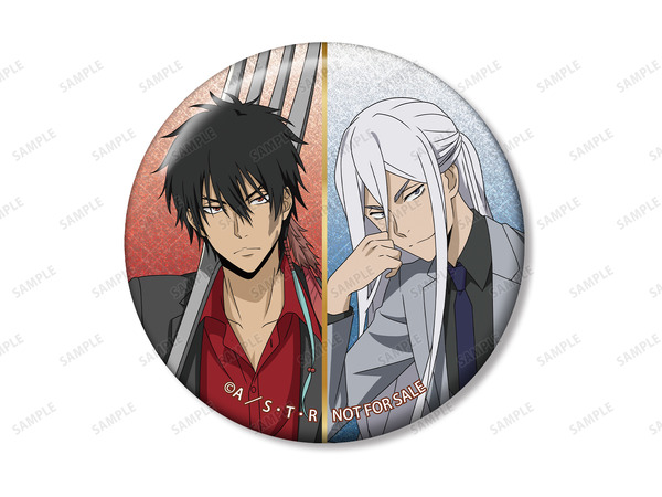 「描き下ろし XANXUS（10年後）&スペルビ・スクアーロ（10年後） カトラリーver. グリッター缶バッジ イベント限定特典」
