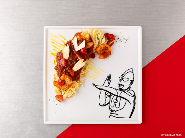 「ウルトラマン パスタ食堂 ウルスパ」ウルトラマンvsバルタン星人 トマトシュリンプパスタ（イメージ）