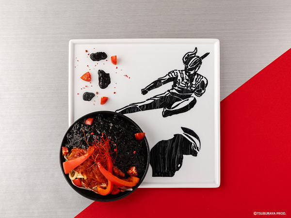 「ウルトラマン パスタ食堂 ウルスパ」ウルトラゼロキック！暗黒のベリアル イカ墨パスタ（イメージ）