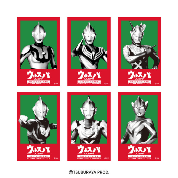 「ウルトラマン パスタ食堂 ウルスパ」ステッカー（ランダム全6種）　