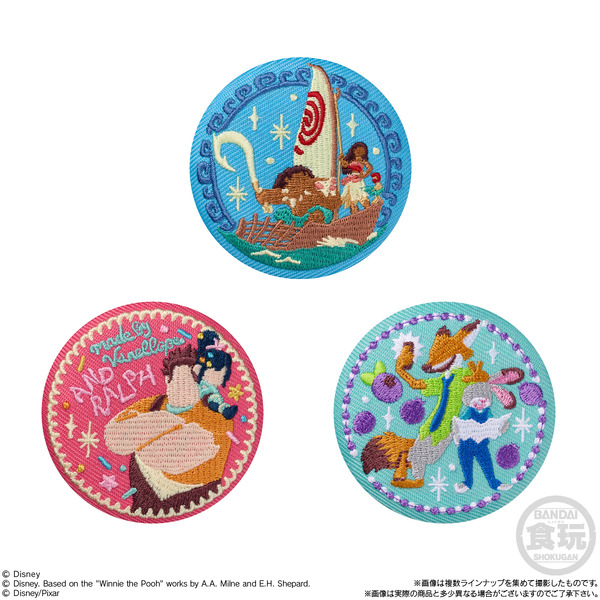 「Disney Characters 刺繍缶バッジビスケット3」