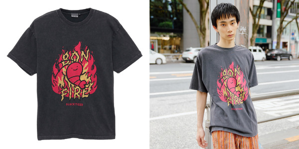 Tシャツ　ブラックタイガー　BONFIRE　(size:M～L)　5,500円(税込)