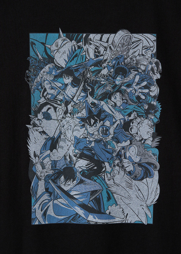 アニメ『真・侍伝YAIBA』×グラニフ　「真･侍伝YAIBA｜ビッグシルエットTシャツ」背面アップ
