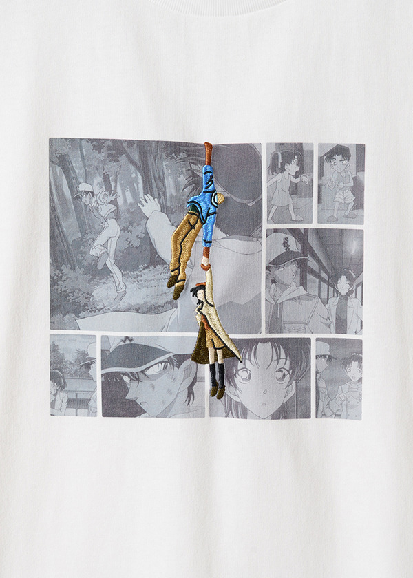 アニメ『名探偵コナン』×グラニフ　「二人の絆｜ビッグシルエットTシャツ」部分アップ