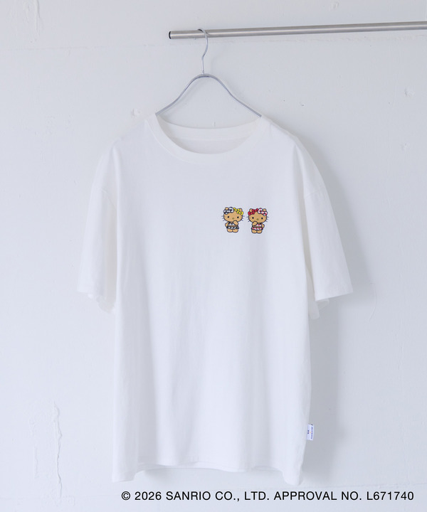 HELLO KITTY×VIS　「日焼けデザイン ハローキティビッグTシャツ White」