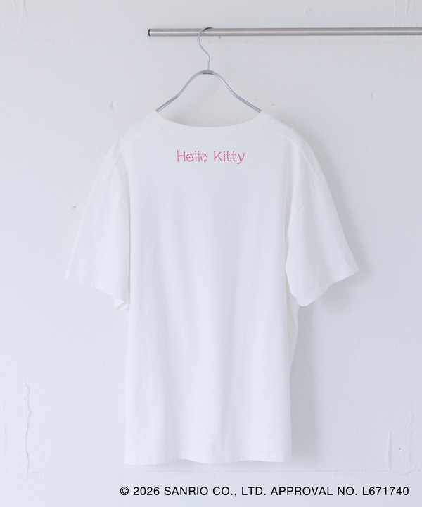 HELLO KITTY×VIS　「日焼けデザイン ハローキティビッグTシャツ White」背面