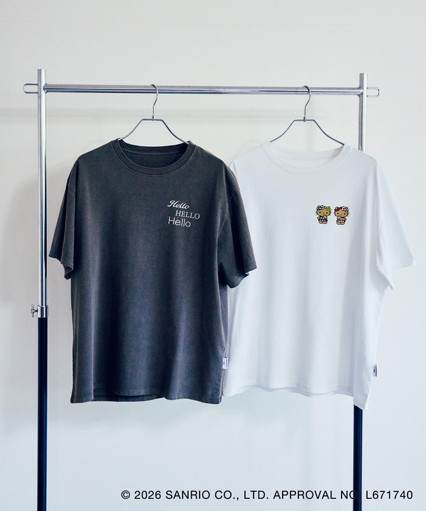 HELLO KITTY×VIS　「日焼けデザイン ハローキティビッグTシャツ」全2色