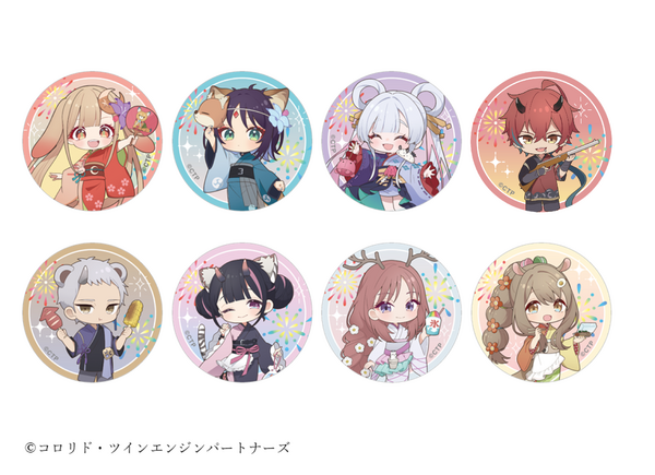 「超かぐや姫！ × andGALLERY Collaboration Cafe」　トレーディング場面写缶バッジ（全8種）