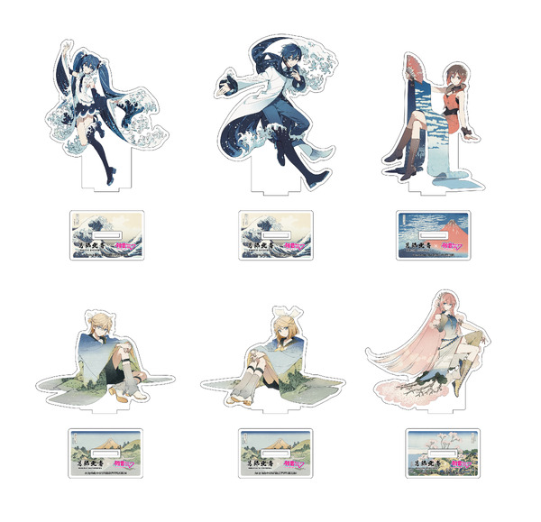 ダイカットアクリルスタンド　税抜1,818円　（初音ミク、鏡音リン、鏡音レン、巡音ルカ、MEIKO、KAITO）