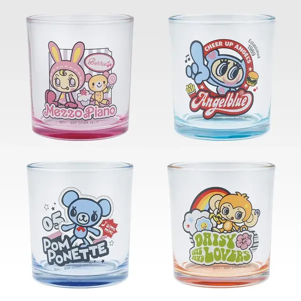 「一番くじ ナルミヤキャラクターズ ～あの頃のときめきメモリーズ～」E賞：わくわくカラーボトムグラス（ランダム全4種）