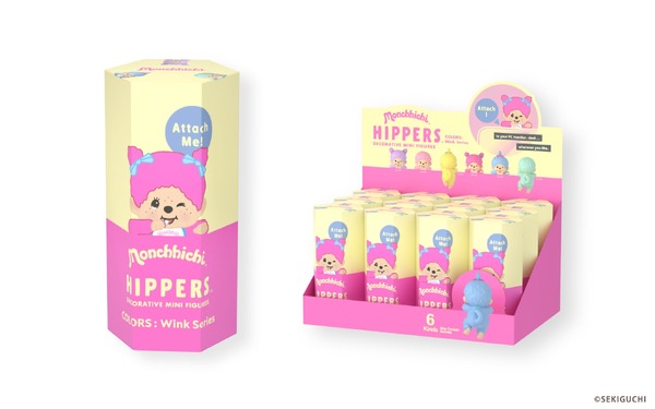 「HIPPERS Monchhichi DECORATIVE MINI FIGURES COLORS:Wink Series」