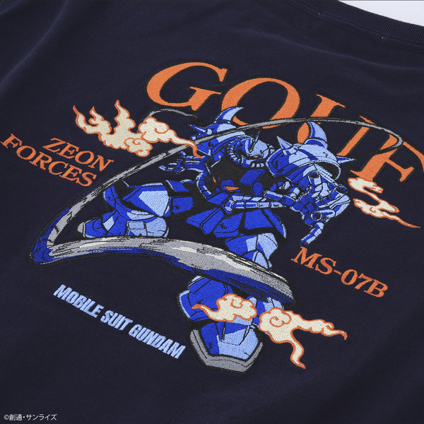 STRICT-G『機動戦士ガンダム』刺繍Tシャツ MS-07B　GOUF（ネイビー）