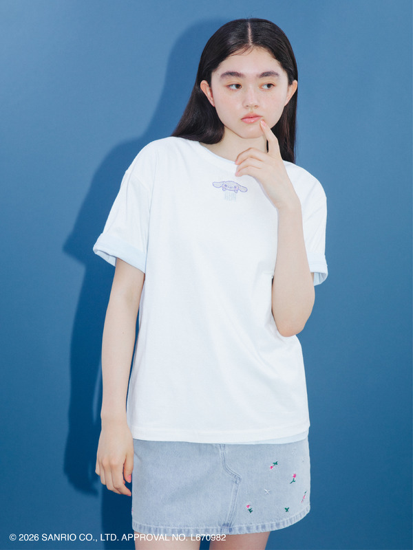 【シナモロール】ラインストーンTシャツ