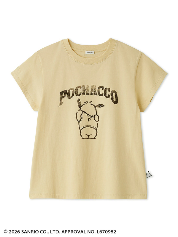 【ポチャッコ】カレッジプリントコンパクトTシャツ