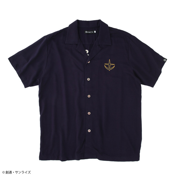 刺繍オープンカラーシャツ
