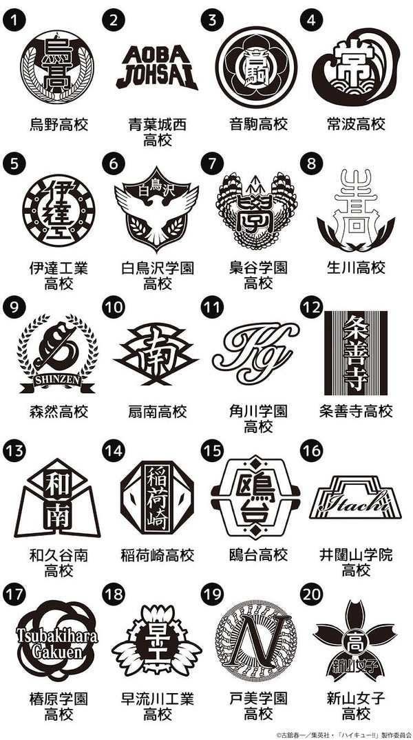 『ハイキュー!! スクールアイコンスタンプコレクション』