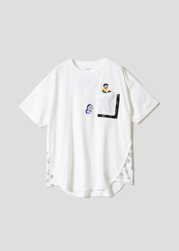 『ドラえもん』×グラニフ　「タイムマシン｜サイドガゼットTシャツ」