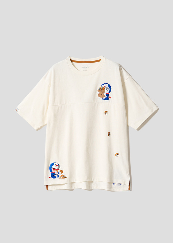 『ドラえもん』×グラニフ　「どら焼きコロコロ｜ビッグシルエットTシャツ」