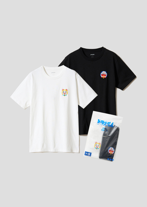 『ドラえもん』×グラニフ　「ラえもん＆ドラミちゃん｜2パックアイコンTシャツ」