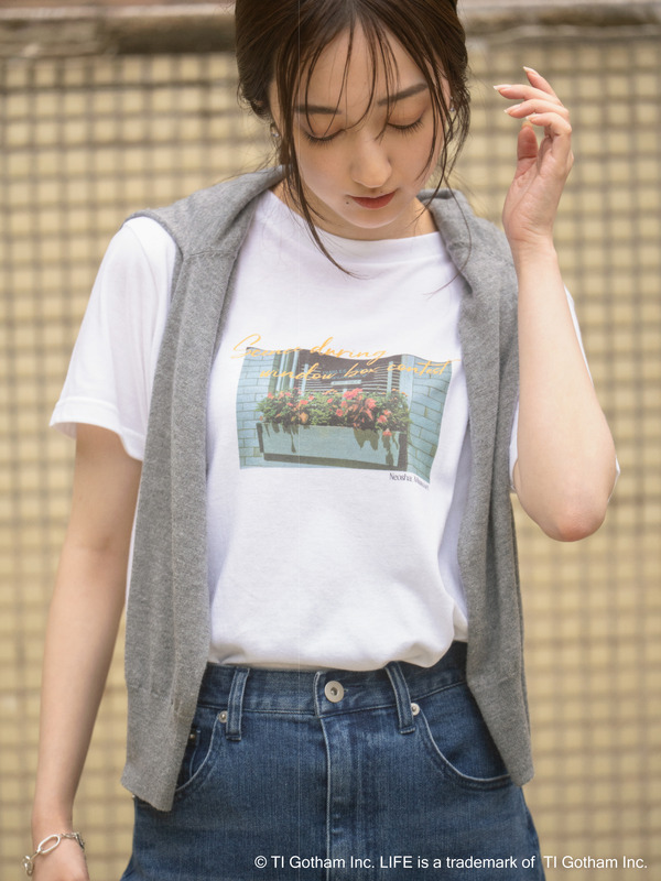 LIFE / Flower Photo T-SHIRT