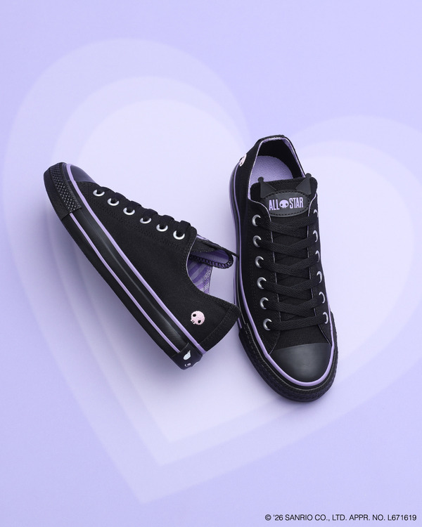 ポムポムプリン＆クロミ＆ハローキティが「CONVERSE」に！耳やベレー帽デザインのアンクルパッチ、ドクロの刺繍、赤いリボンのかかと紐…特別なオールスターが登場☆