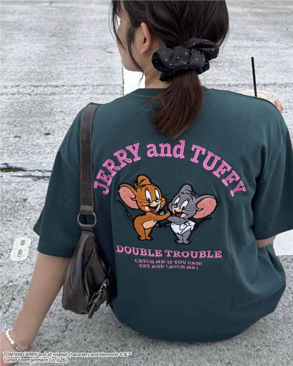 アクリルキーホルダー付トムとジェリーTシャツ(Q10950-12)