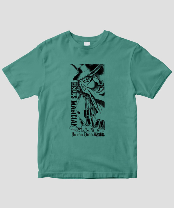 鎮守直廊三人衆 男爵ディーノTシャツ Type A （hazy green)