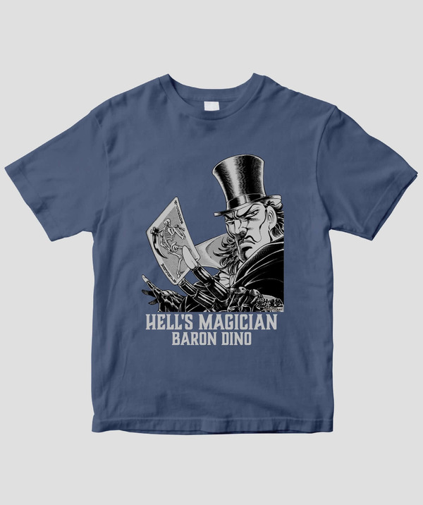 鎮守直廊三人衆 男爵ディーノTシャツ Type B （hazy navy)