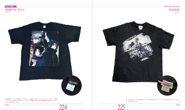 『ヴィンテージ アニメTシャツ カタログ』中面一覧『NARUTO-ナルト-』『BLEACH』