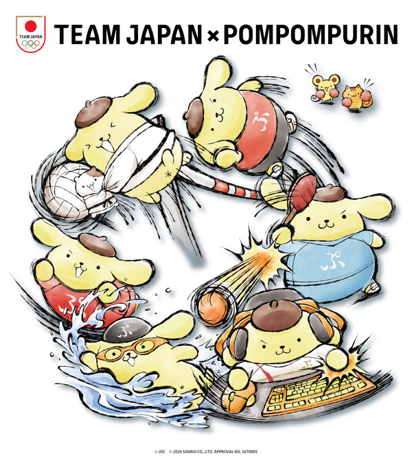 「TEAM JAPAN」×「ポムポムプリン」