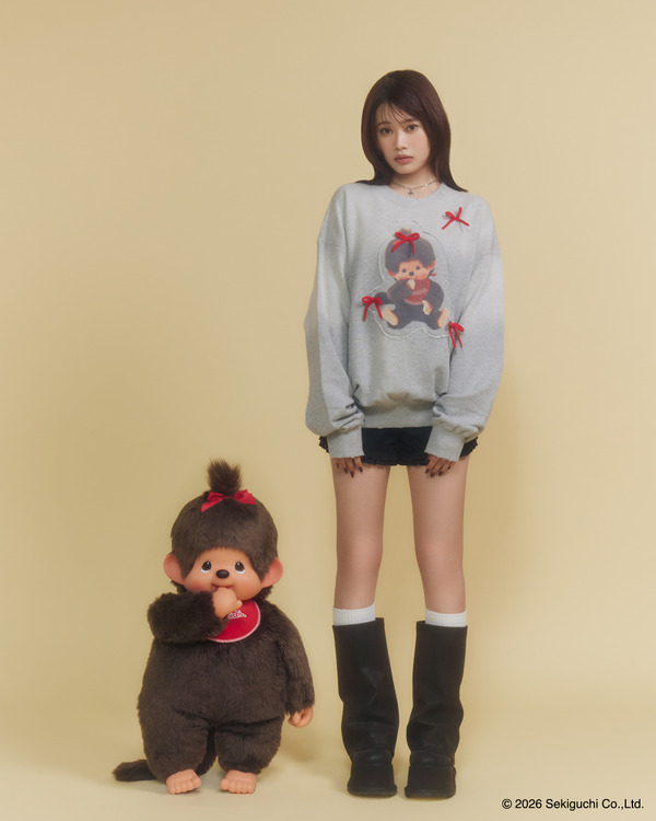 【Monchhichi×EMODA】フォトプリントオーバースウェット
